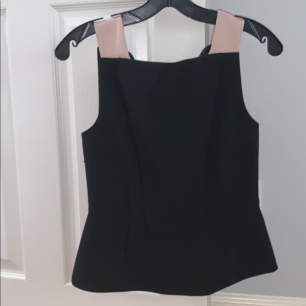 black w pink strap tank top